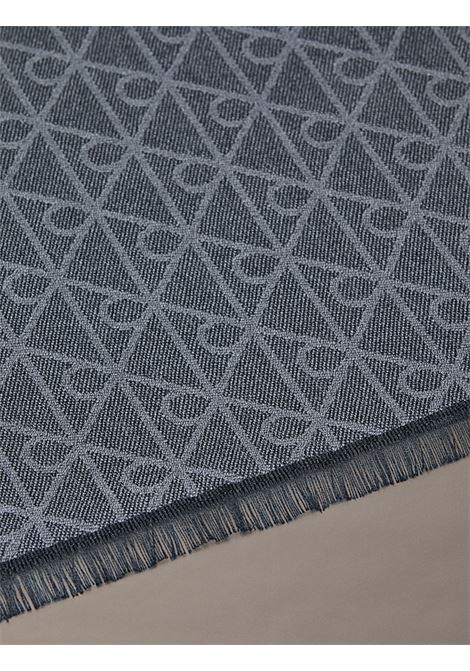 Sciarpa con iconico logo in misto lana CALVIN KLEIN | LV04D8064GUB1